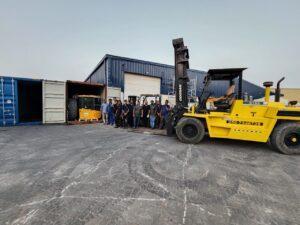 12 Mans with Forklift Machine Warehouse